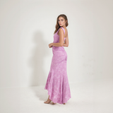Off Shoulder Lace Mermaid Maxi Dress