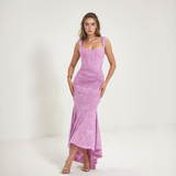 Off Shoulder Lace Mermaid Maxi Dress